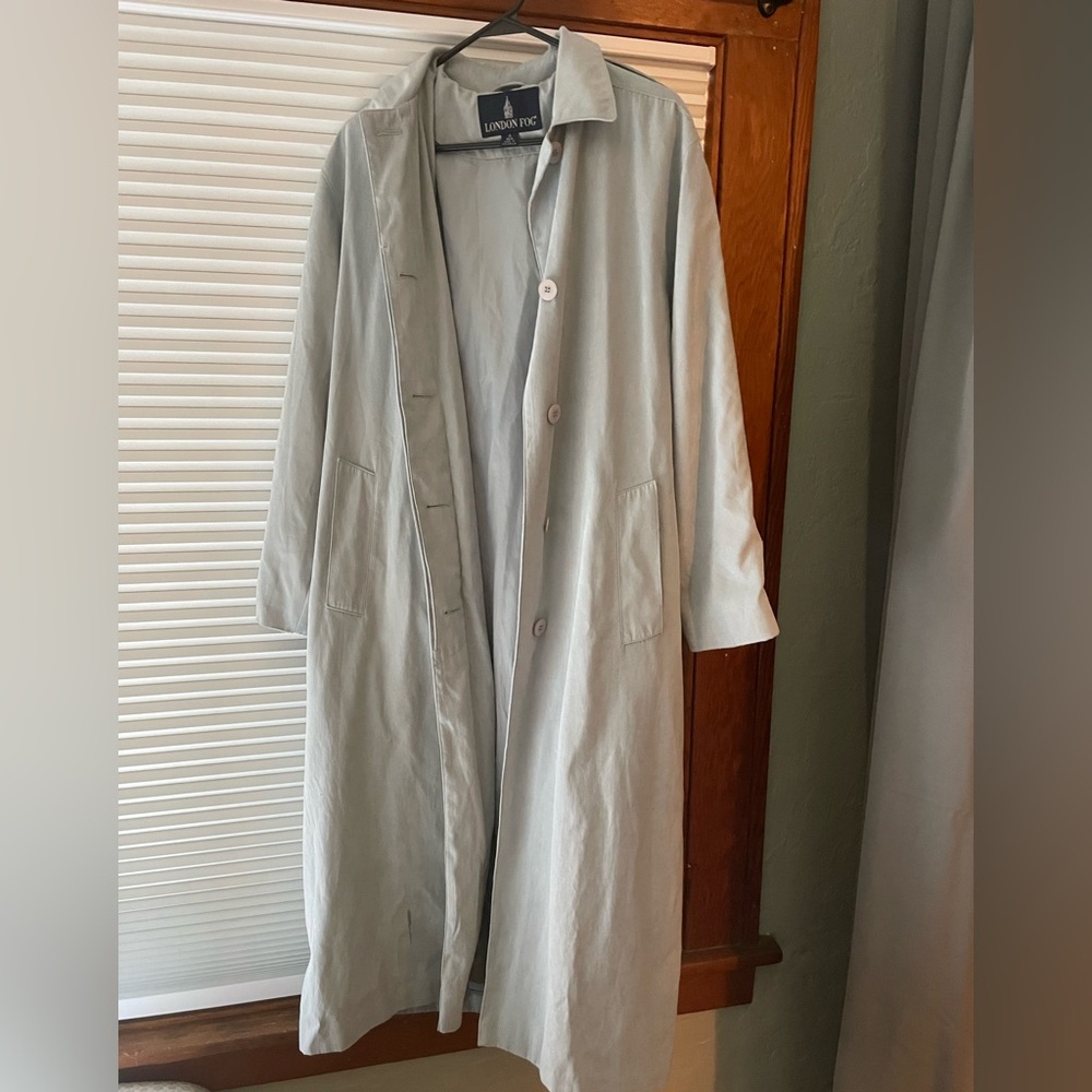 LONDON FOG Light Blue Long Trench Coat